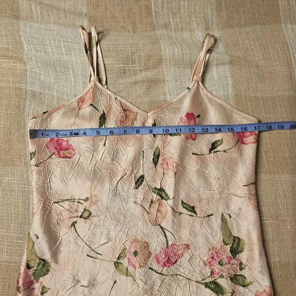 Vintage Cottagecore Western Coquette Coastal Floral Patterned Maxi Slip Dress - Picture 7 of 11